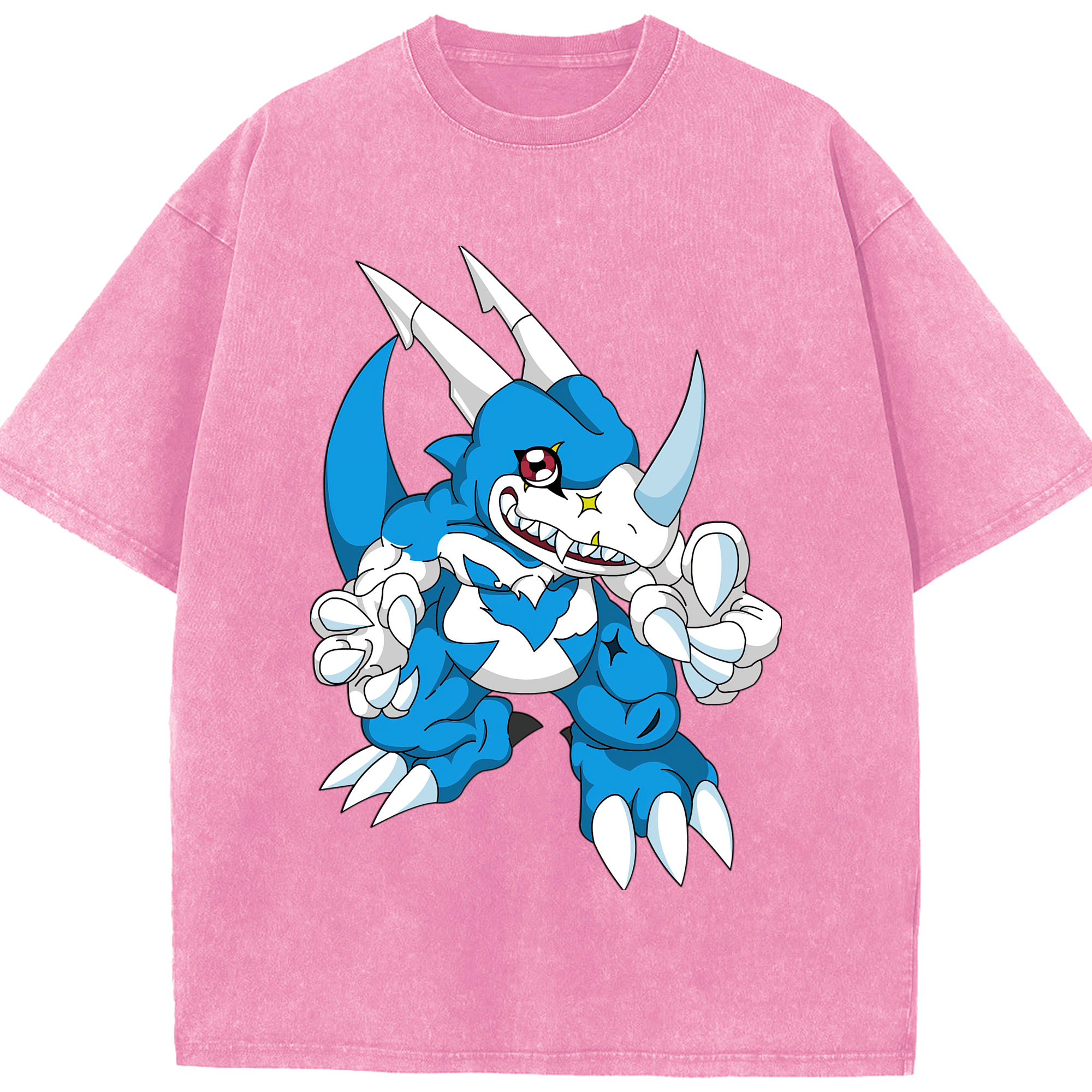 （画像用） Digimon デジタルモンスター/デジモン 綿100% ヴィンテージ風 半袖Tシャツ（フロントプリント）